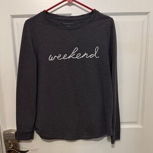 Gray 'Weekend' Sweatshirt